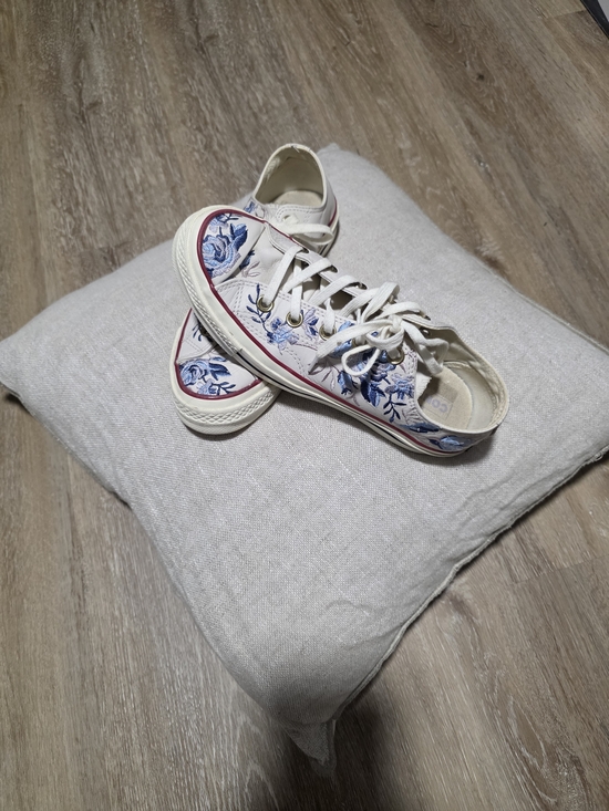Converse Shoes - Converse Chuck Taylor Floral Embroidered Leather Low-Top Sneakers